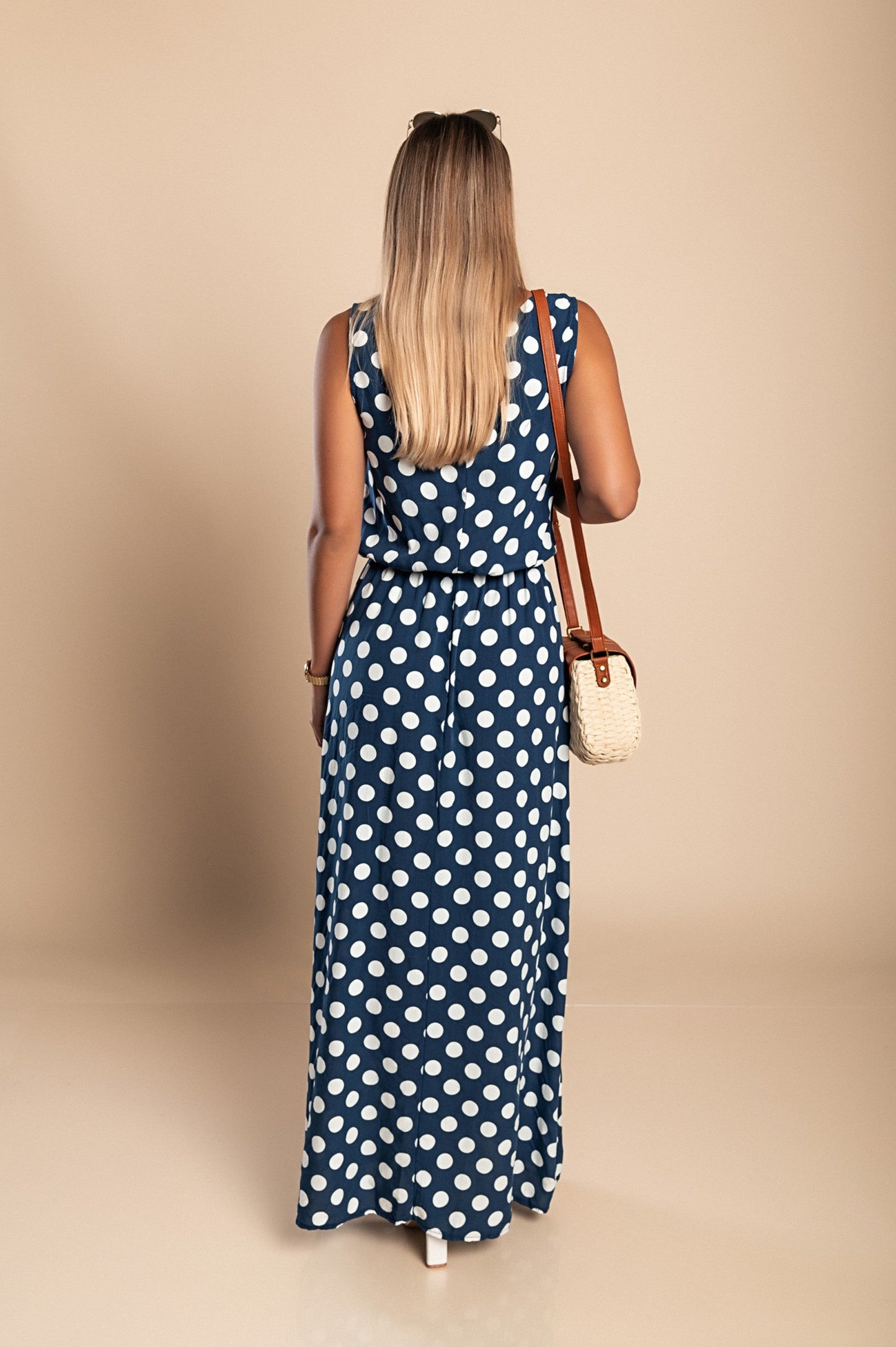 Lina - Vestido largo con lunares
