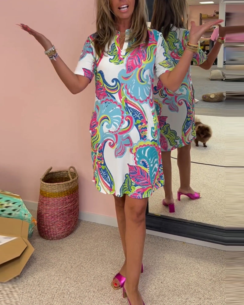 Nadia - Vestido midi estampado