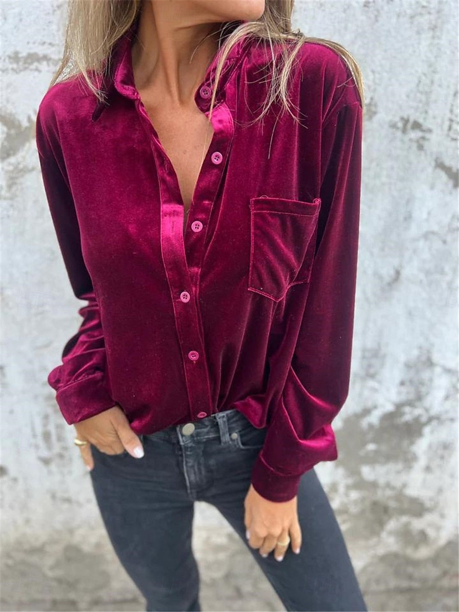 Eva - Camisa de terciopelo