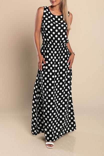 Lina - Vestido largo con lunares