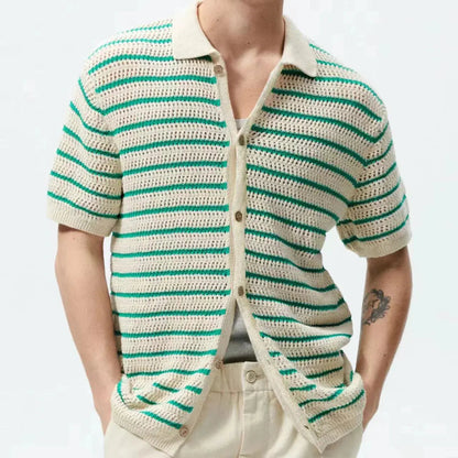 Polo de punto rayado
