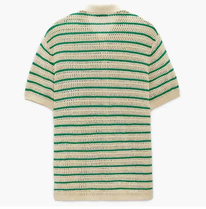 Polo de punto rayado