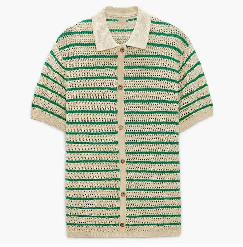 Polo de punto rayado