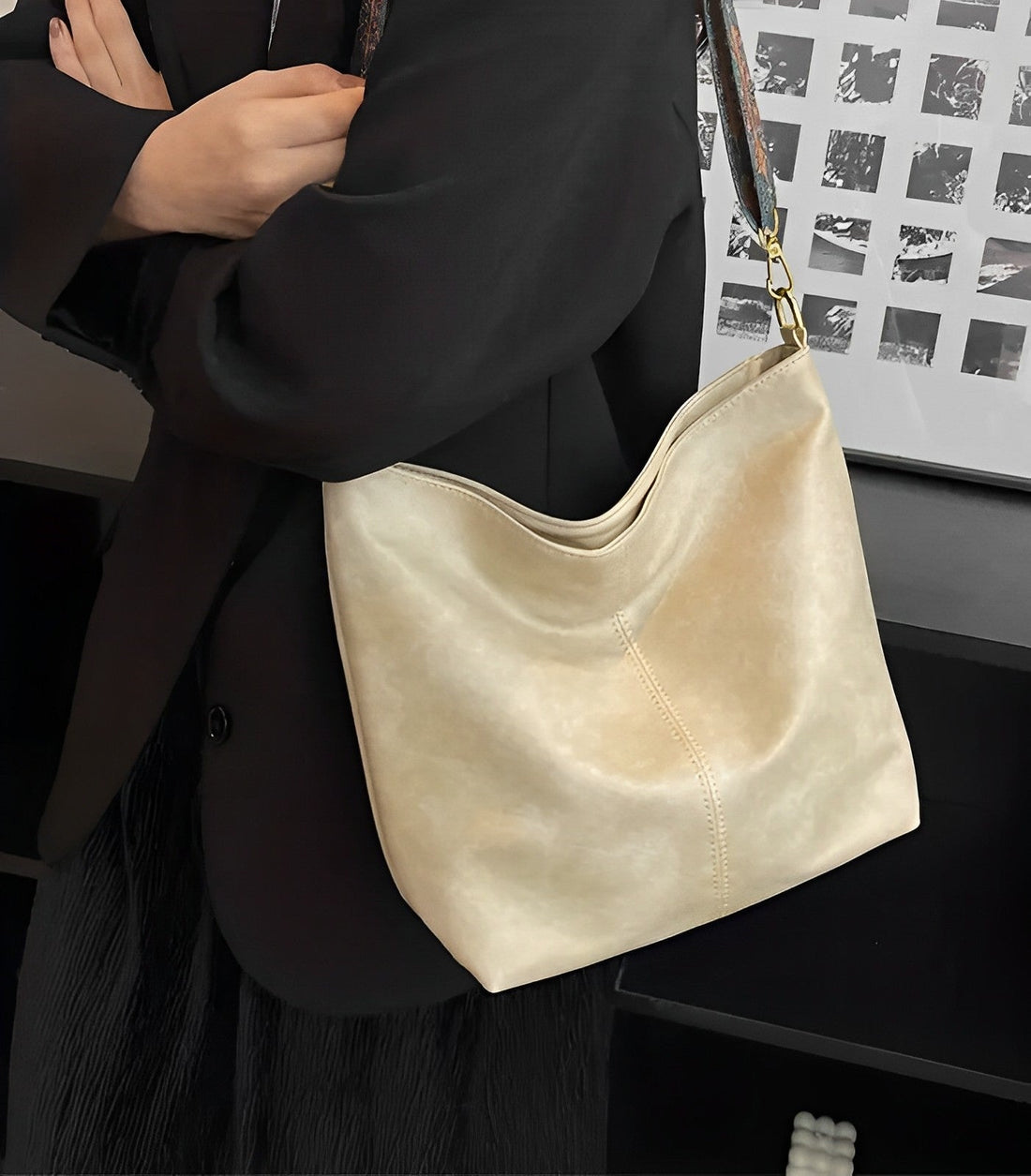 Bolso cruzado de piel para mujer