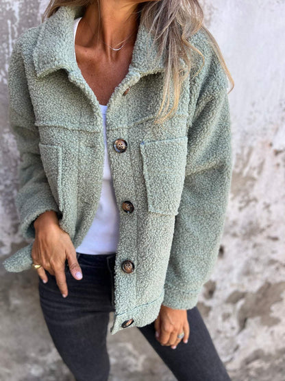 Chaqueta de algodón con solapa