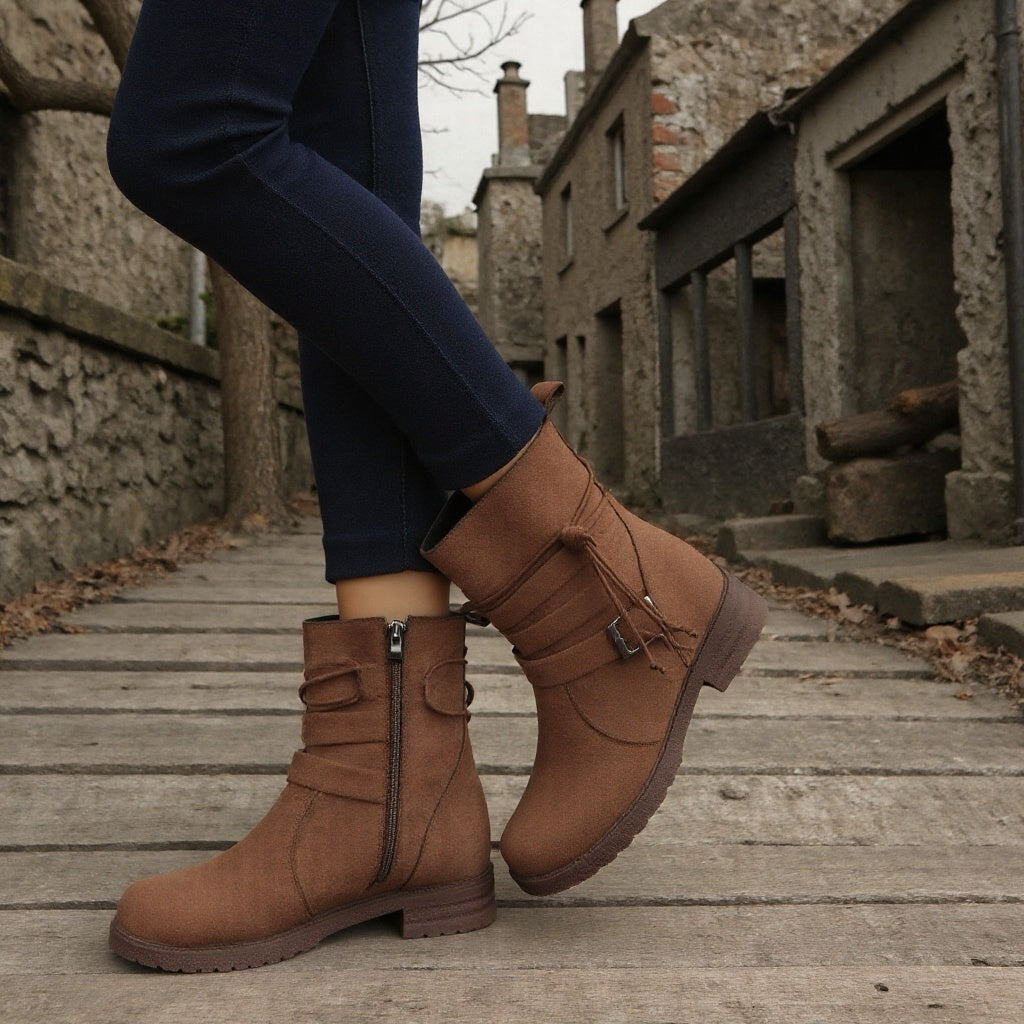 Botas de ante con plataforma